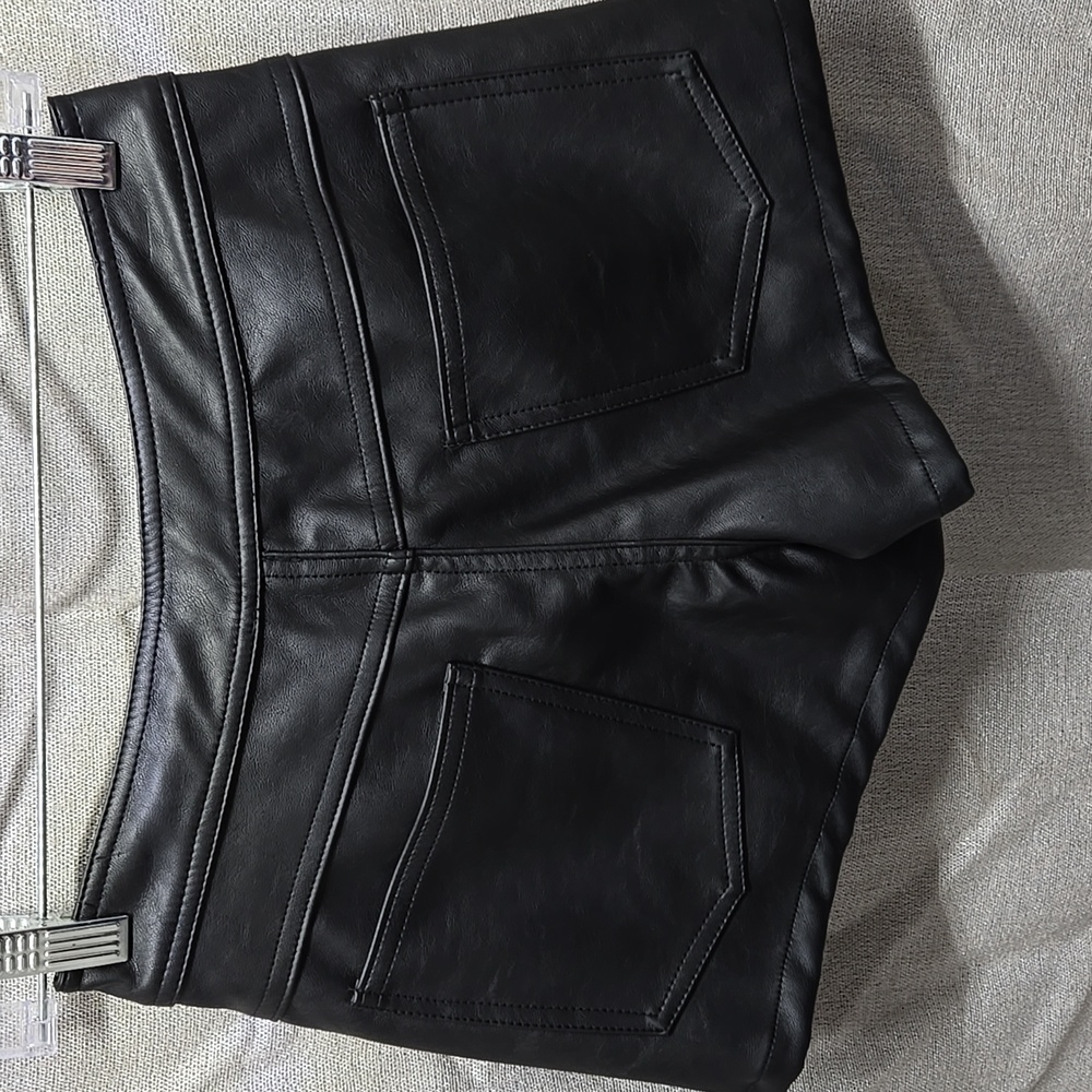 Fashion Nova, Faux Leather, Black, Skirt, Skort, XS, Pockets, Fully Lined - Picture 11 of 15